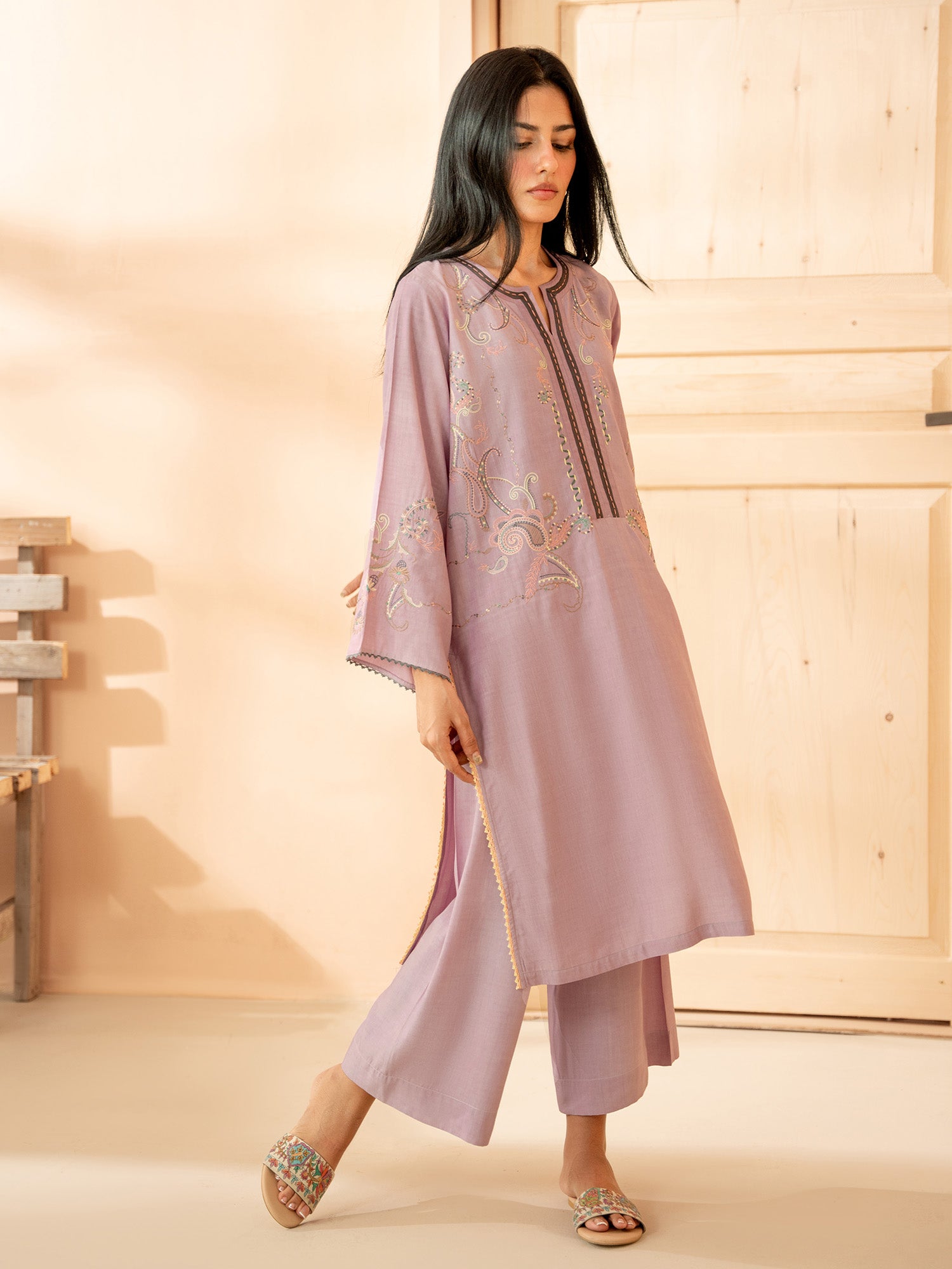 2-Piece Embroidered Set