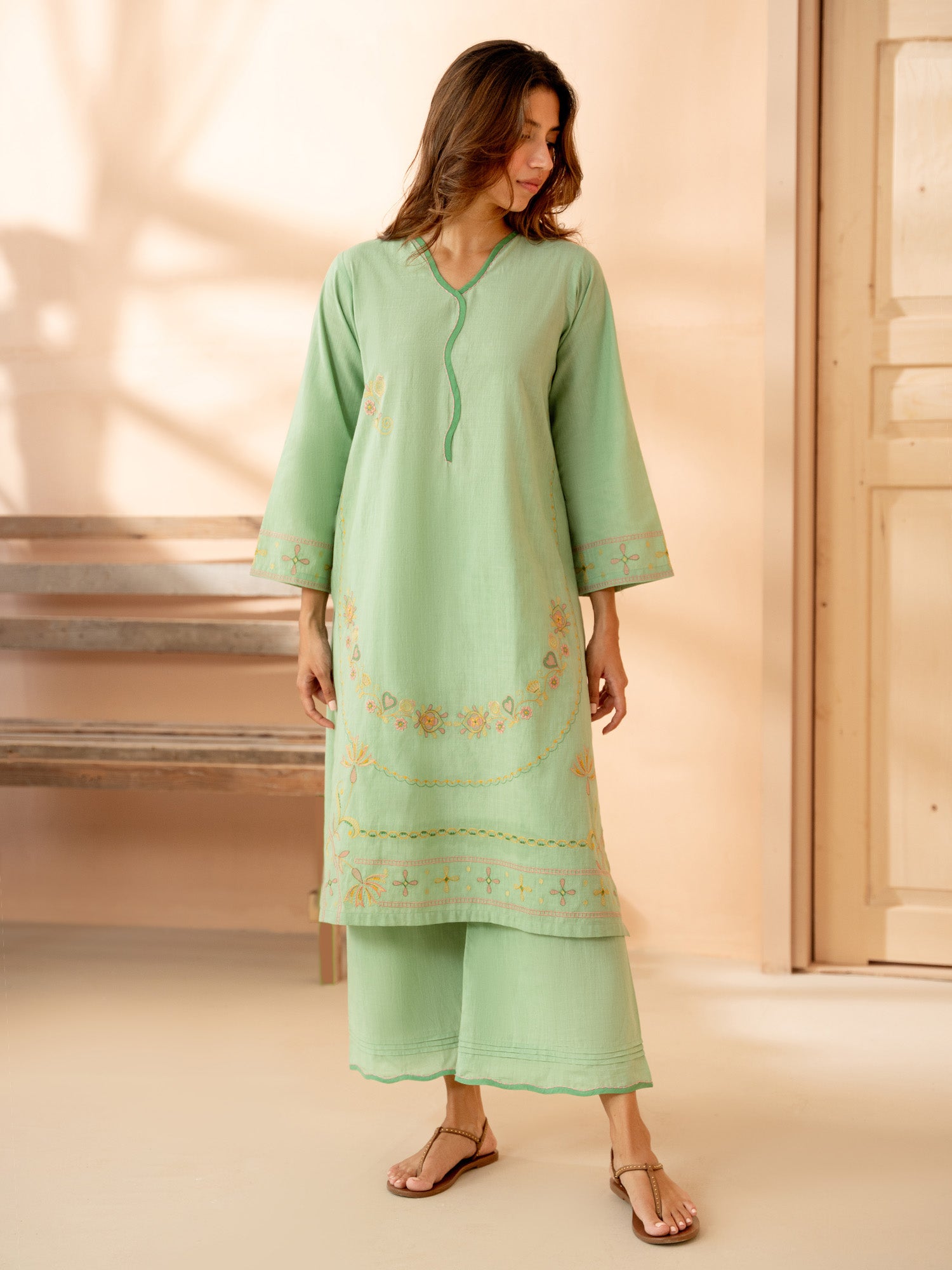 2-Piece Embroidered Set