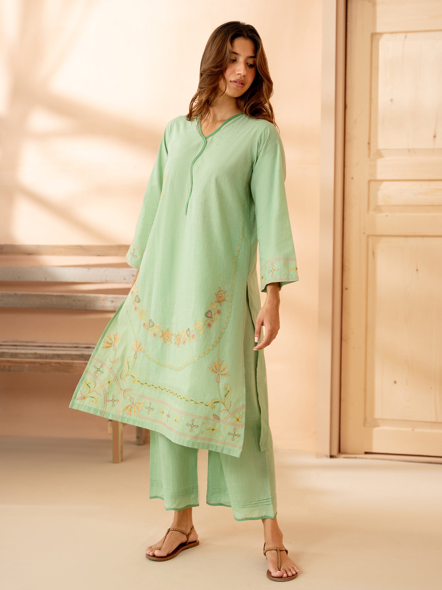 2-Piece Embroidered Set