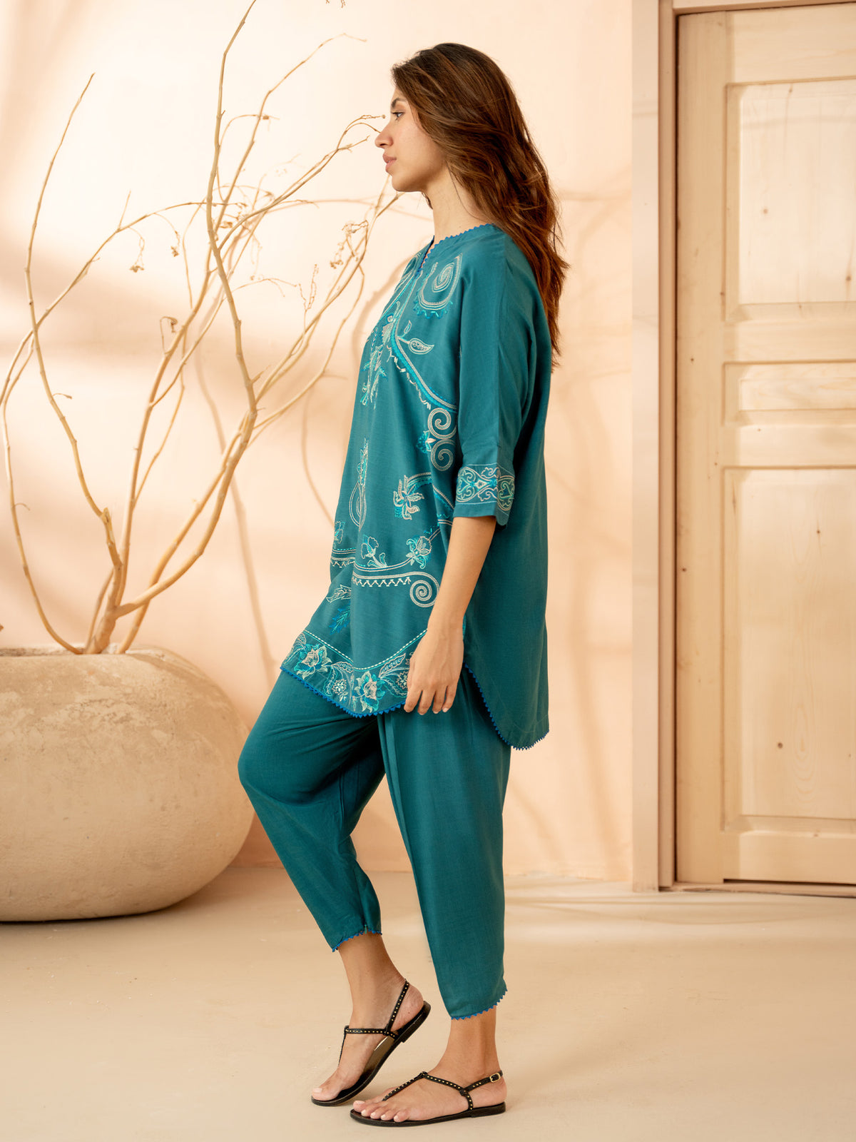 2-Piece Embroidered Set
