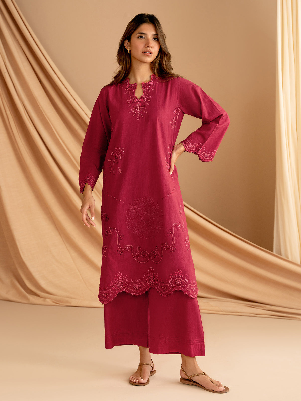 2-Piece Embroidered Set