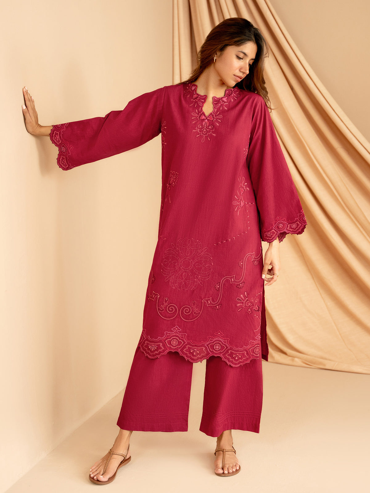 2-Piece Embroidered Set