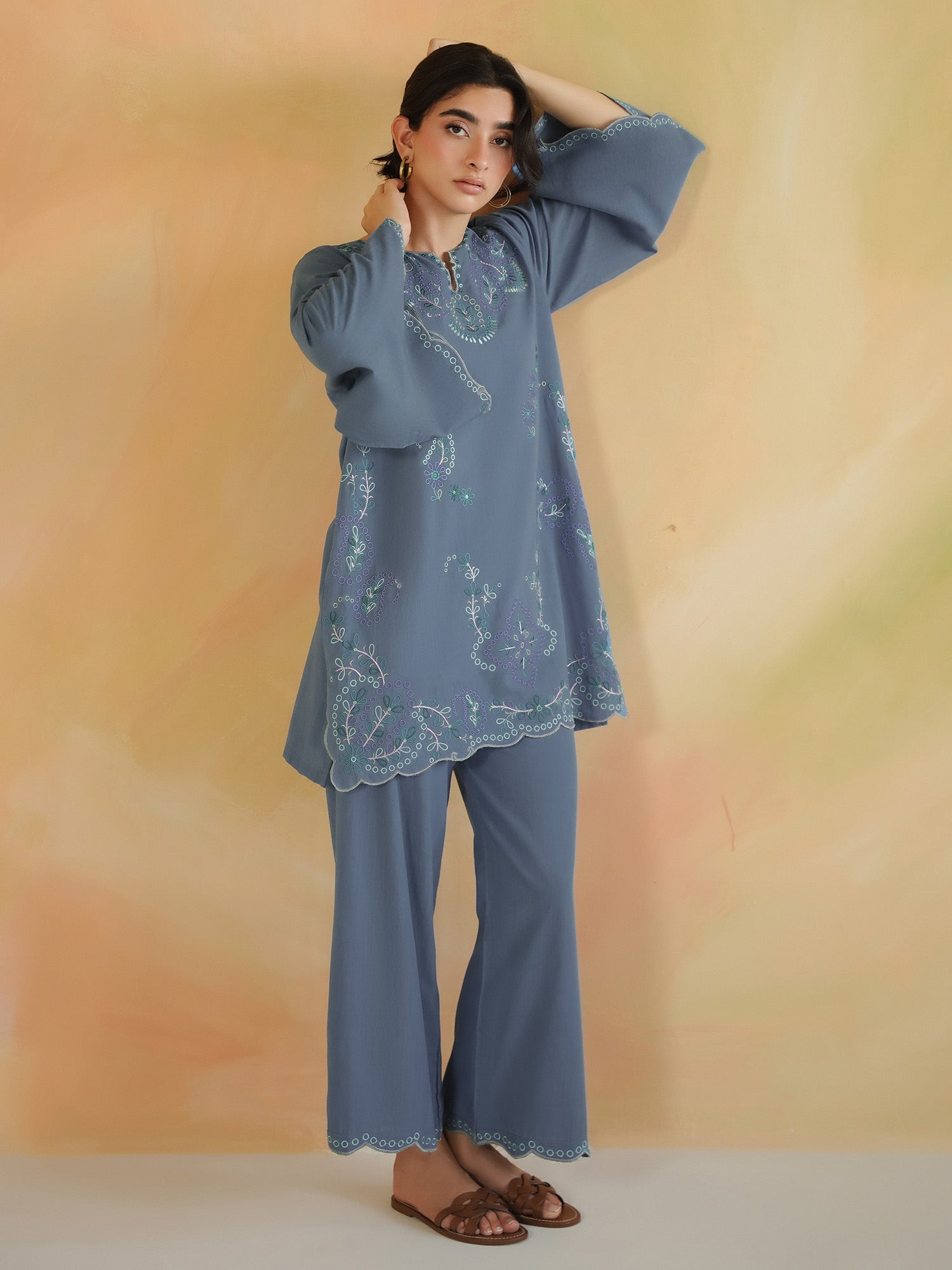 2-Piece Embroidered Set