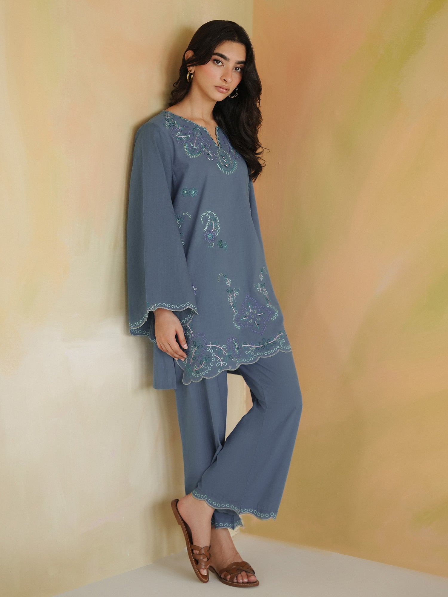 2-Piece Embroidered Set