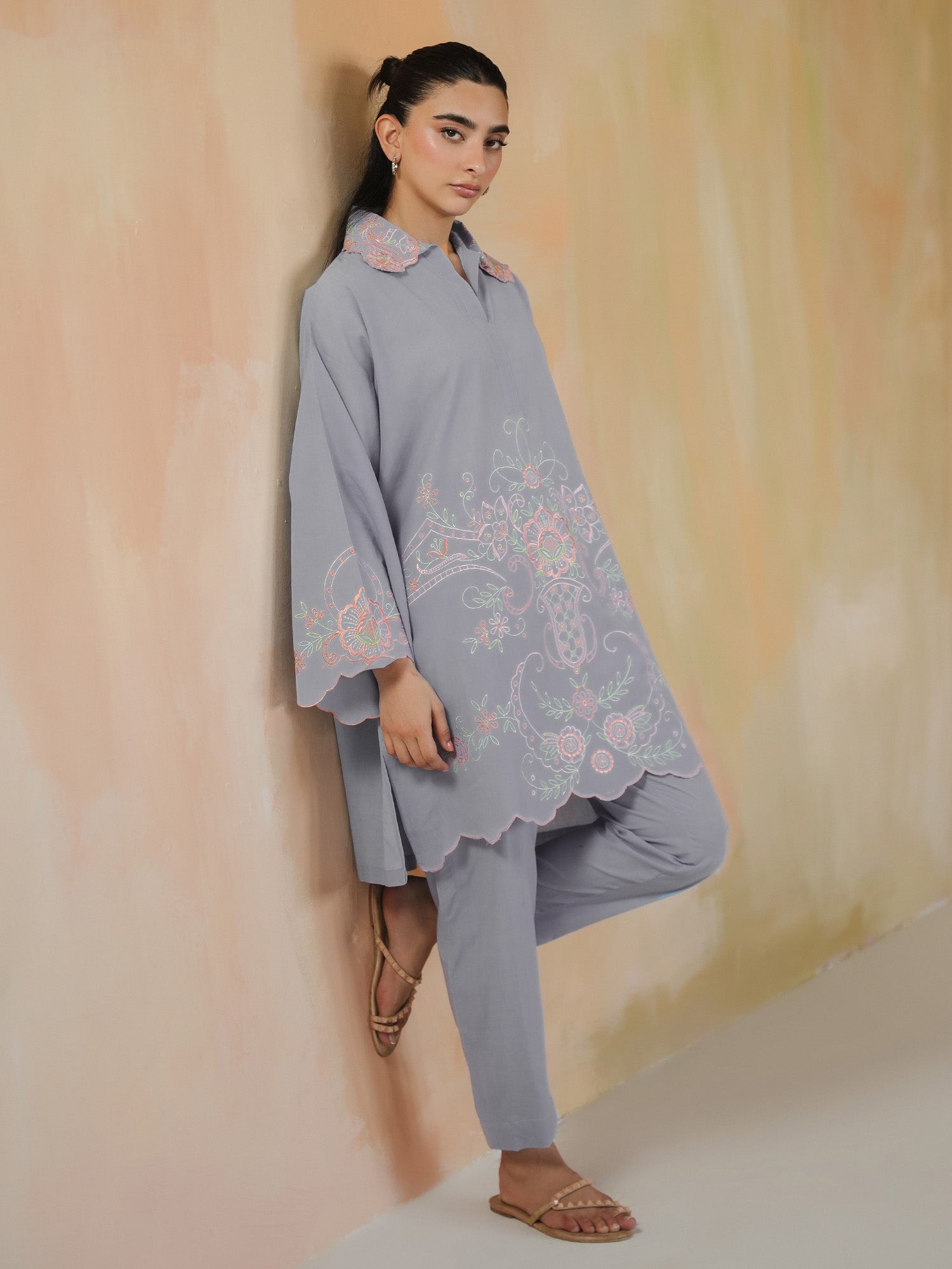 2-Piece Embroidered Set