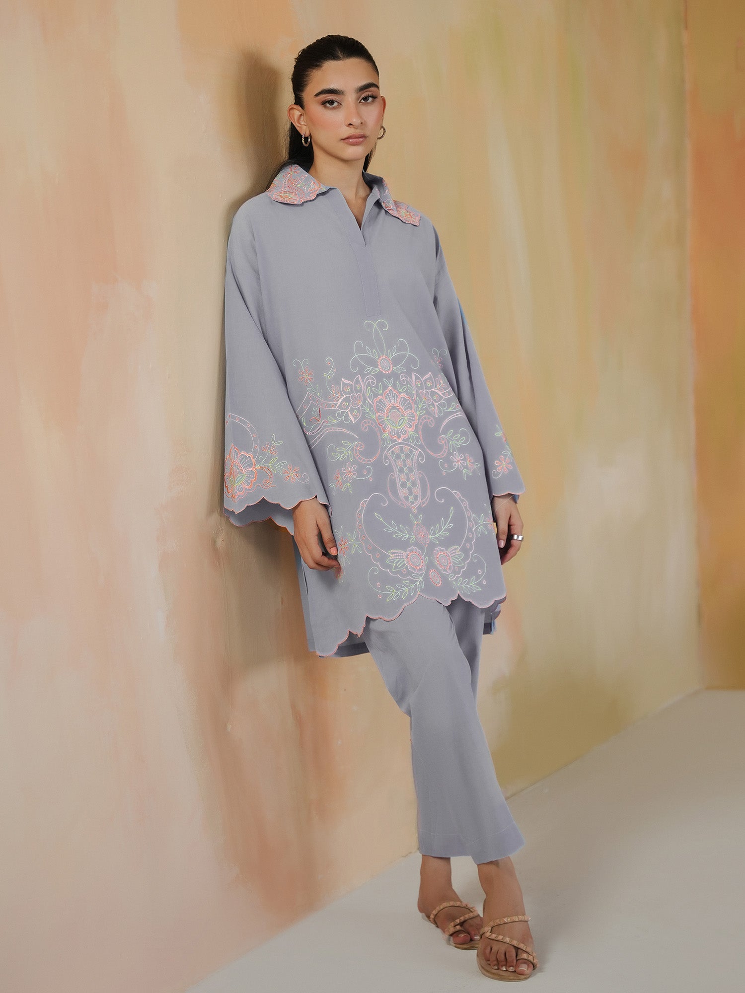 2-Piece Embroidered Set