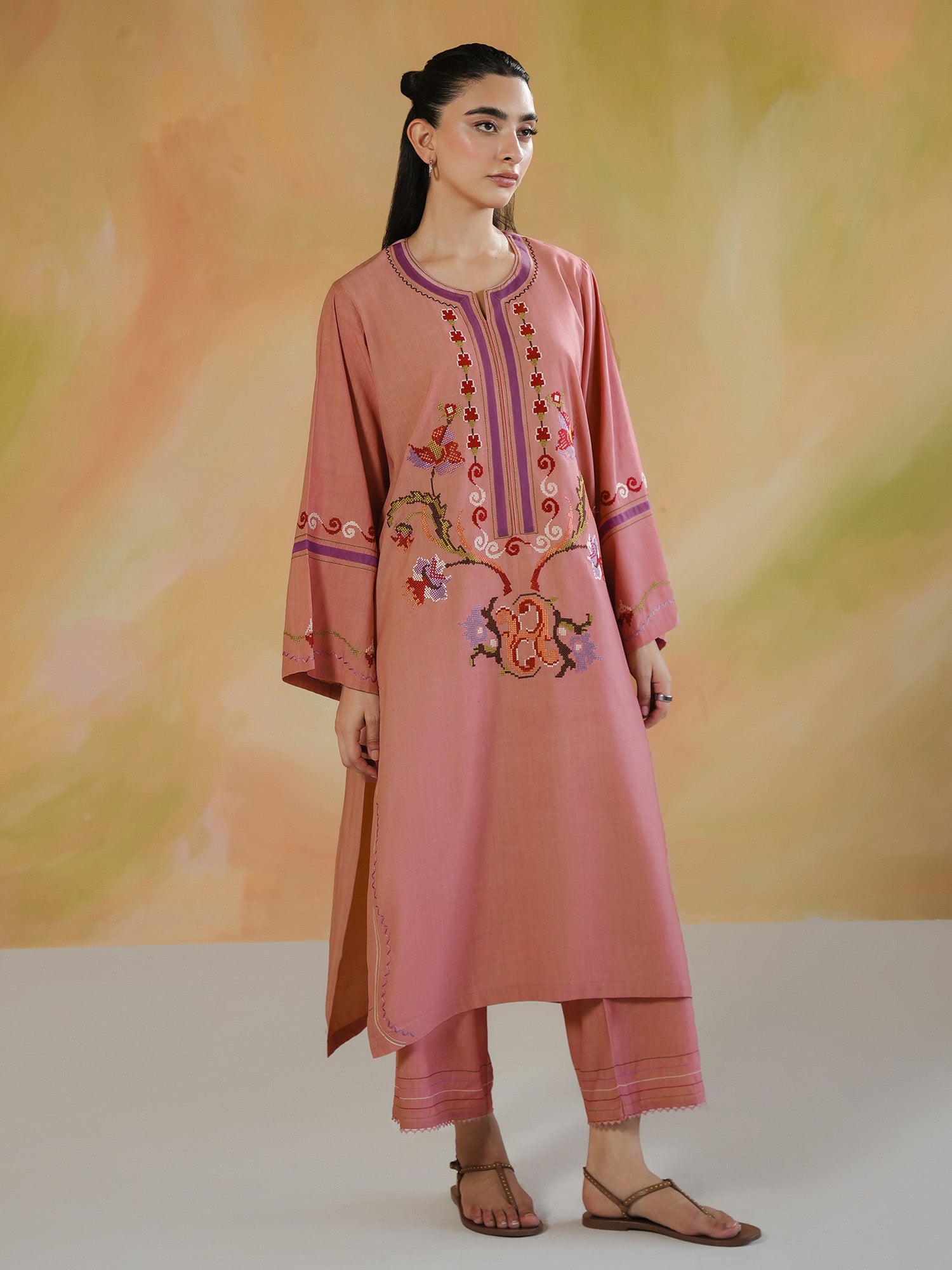 2-Piece Embroidered Set
