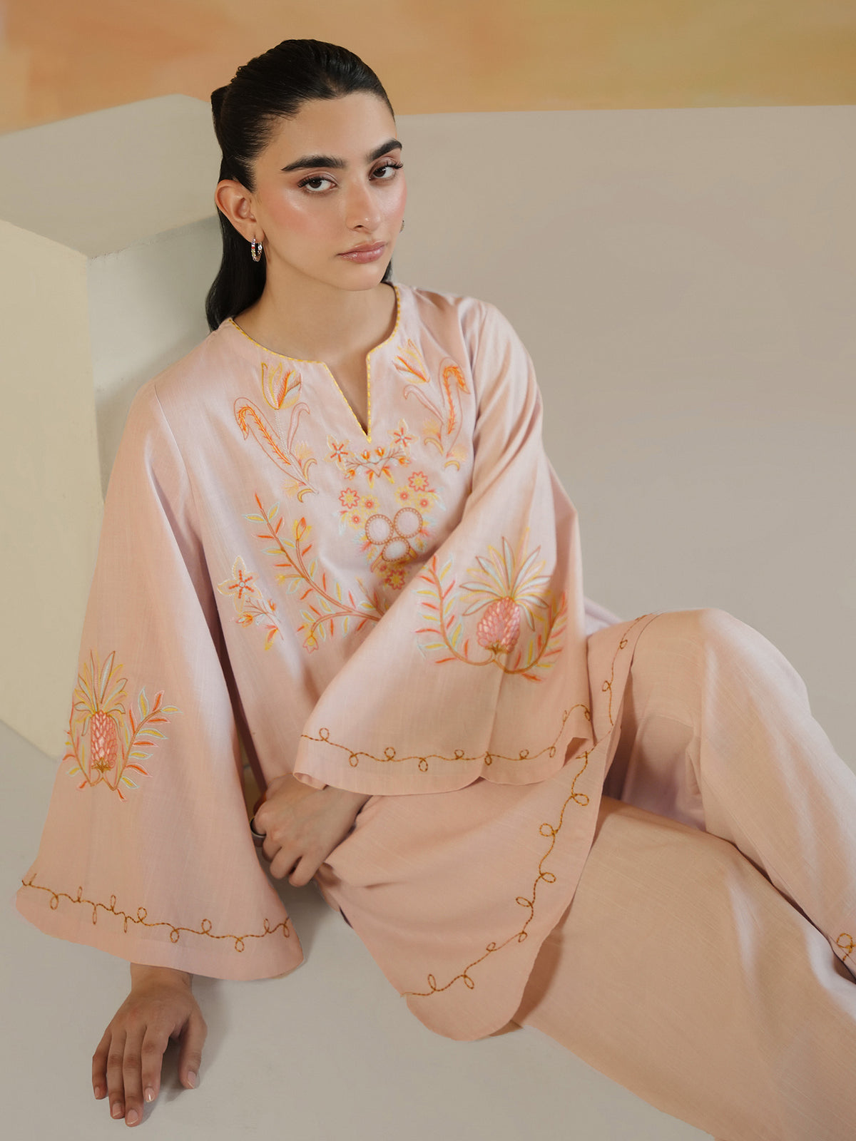 2-Piece Embroidered Set