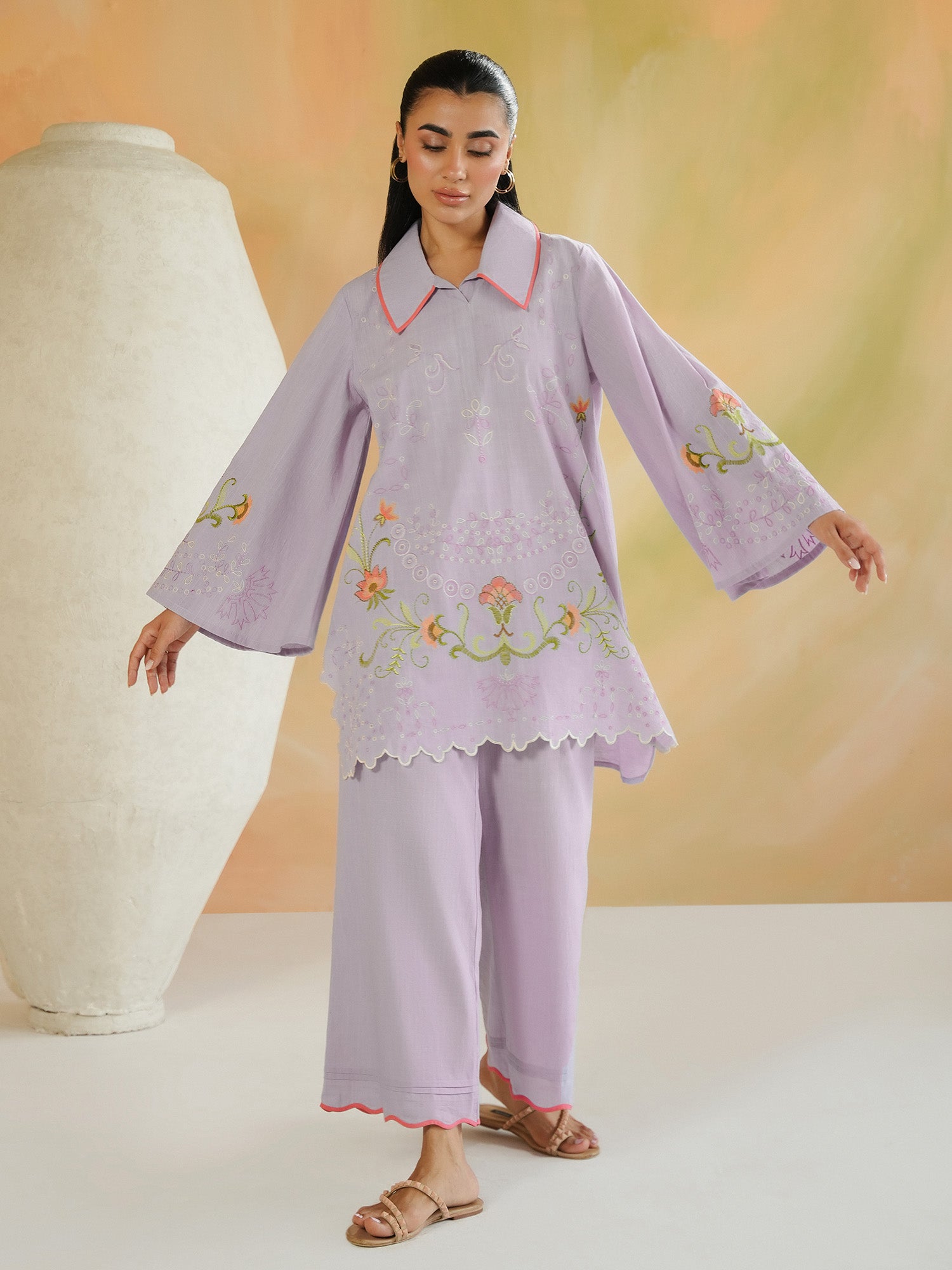 2-Piece Embroidered Set