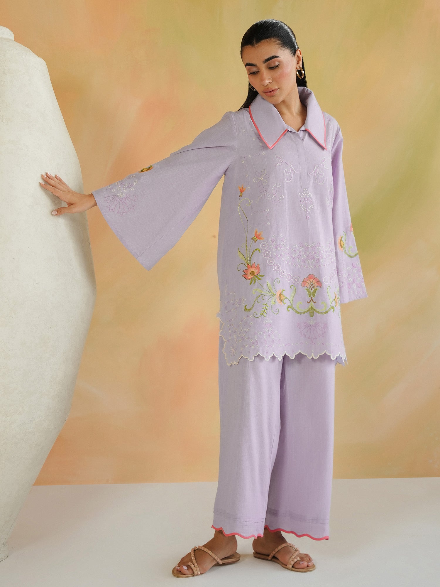 2-Piece Embroidered Set