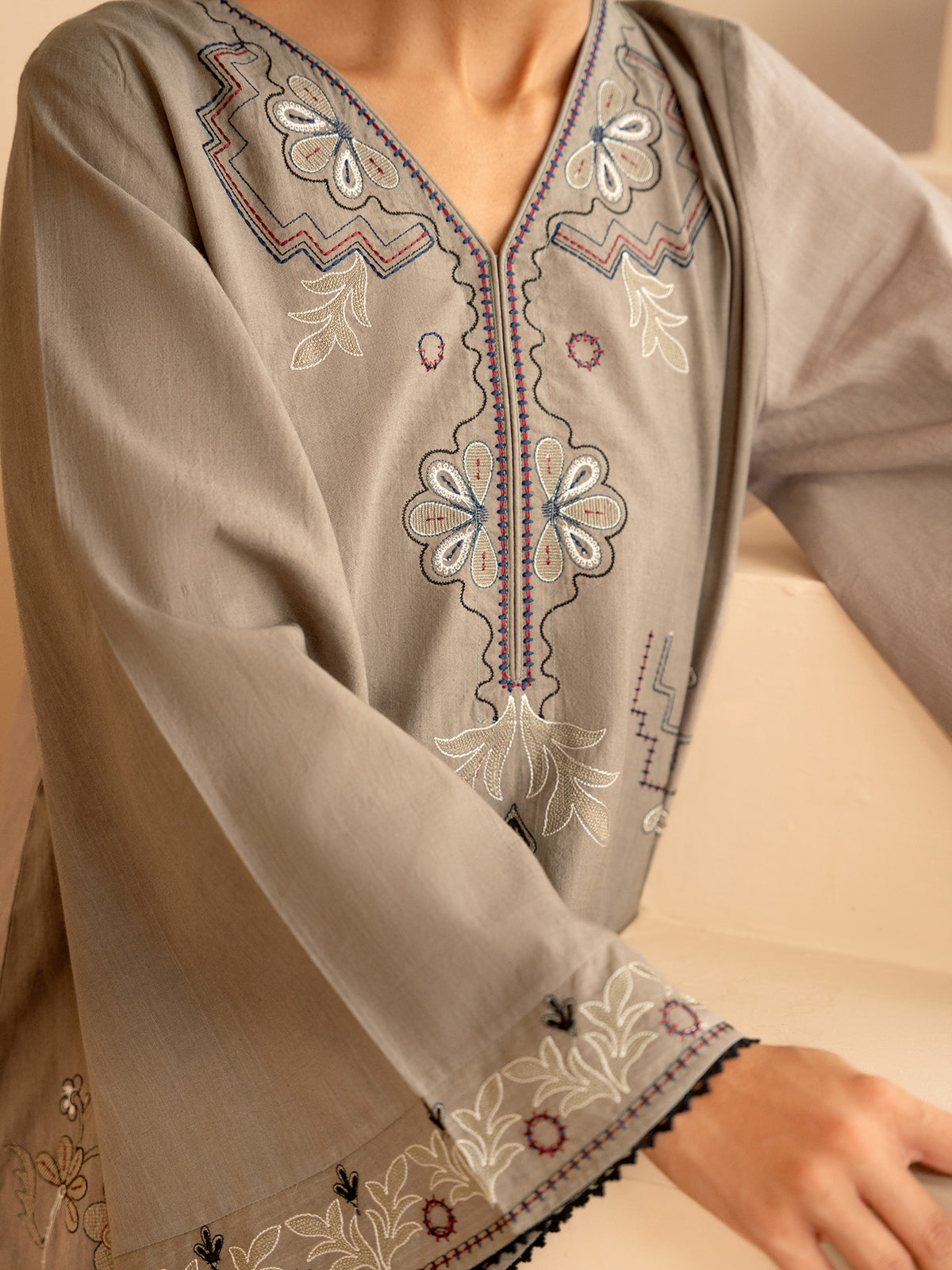 2-Piece Embroidered Set
