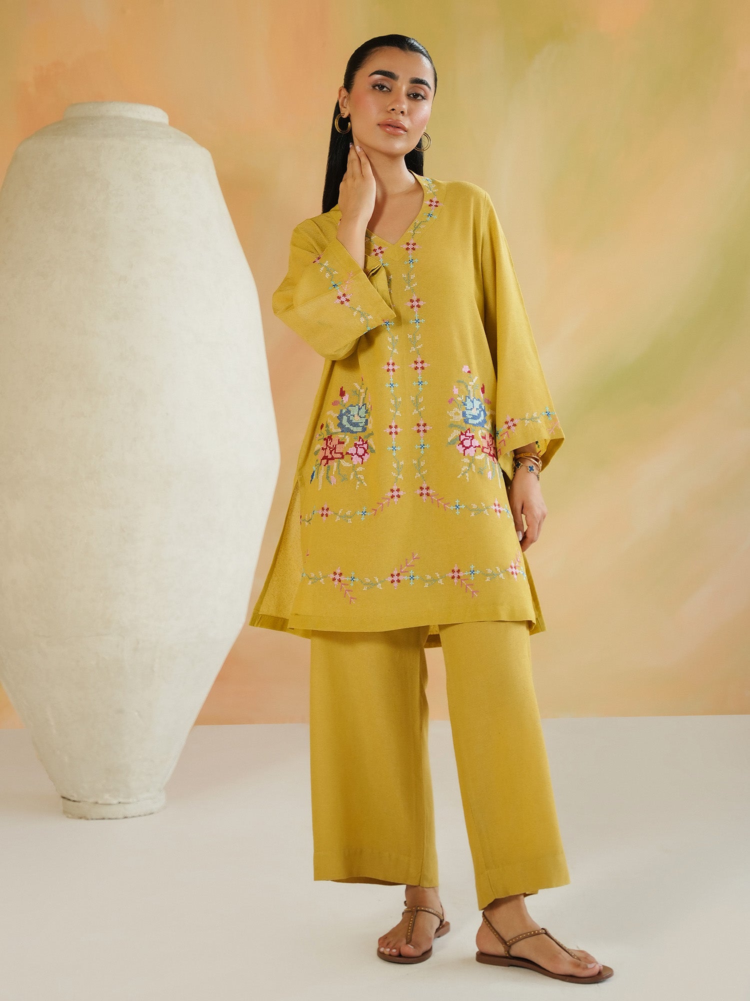 2-Piece Embroidered Set