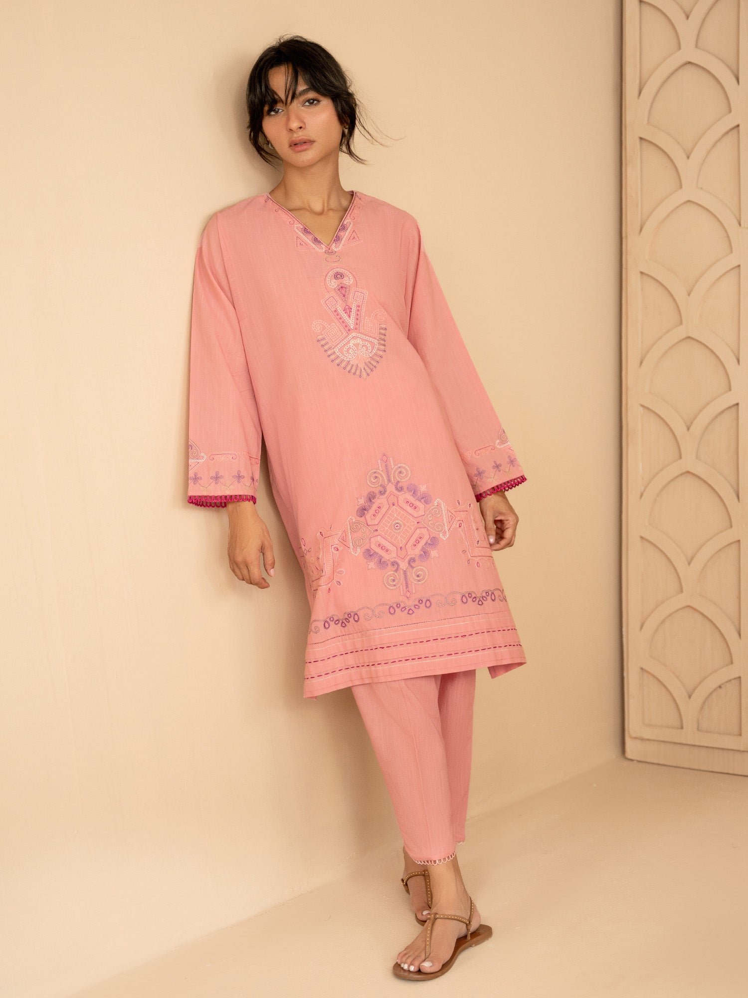 2-Piece Embroidered Set