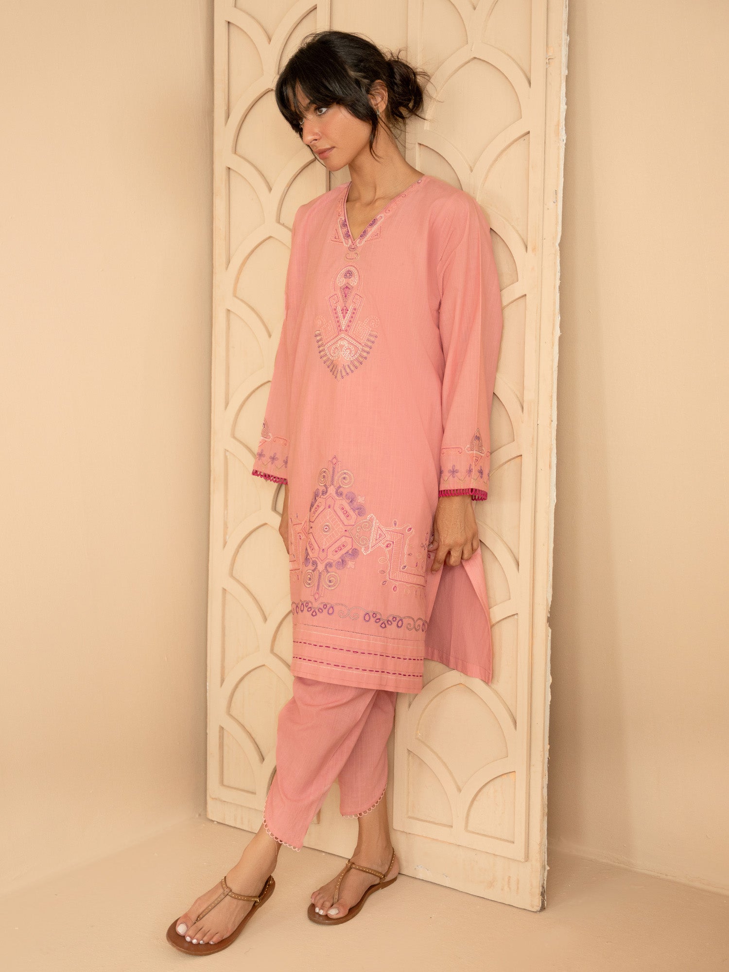 2-Piece Embroidered Set
