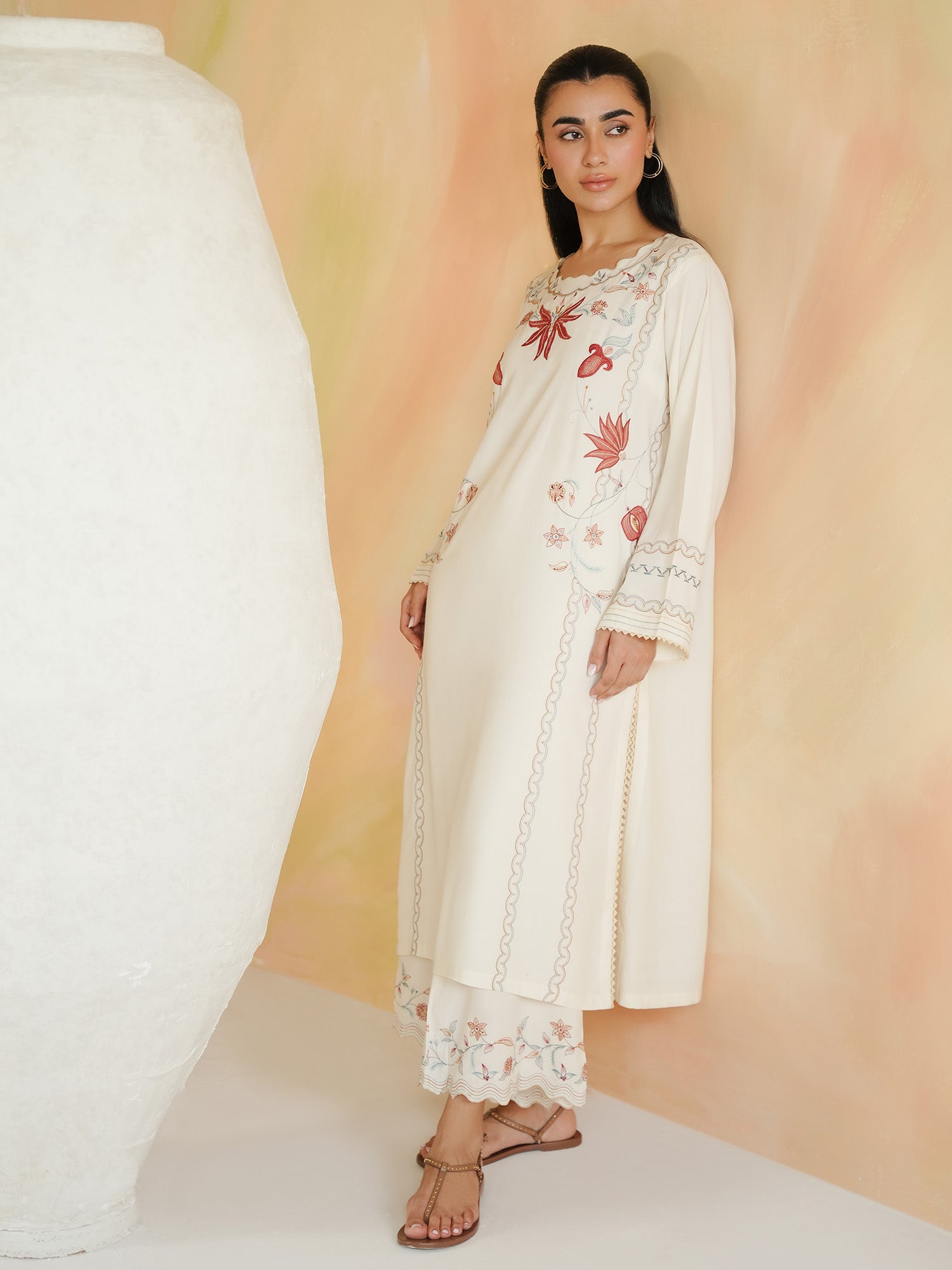 2-Piece Embroidered Set