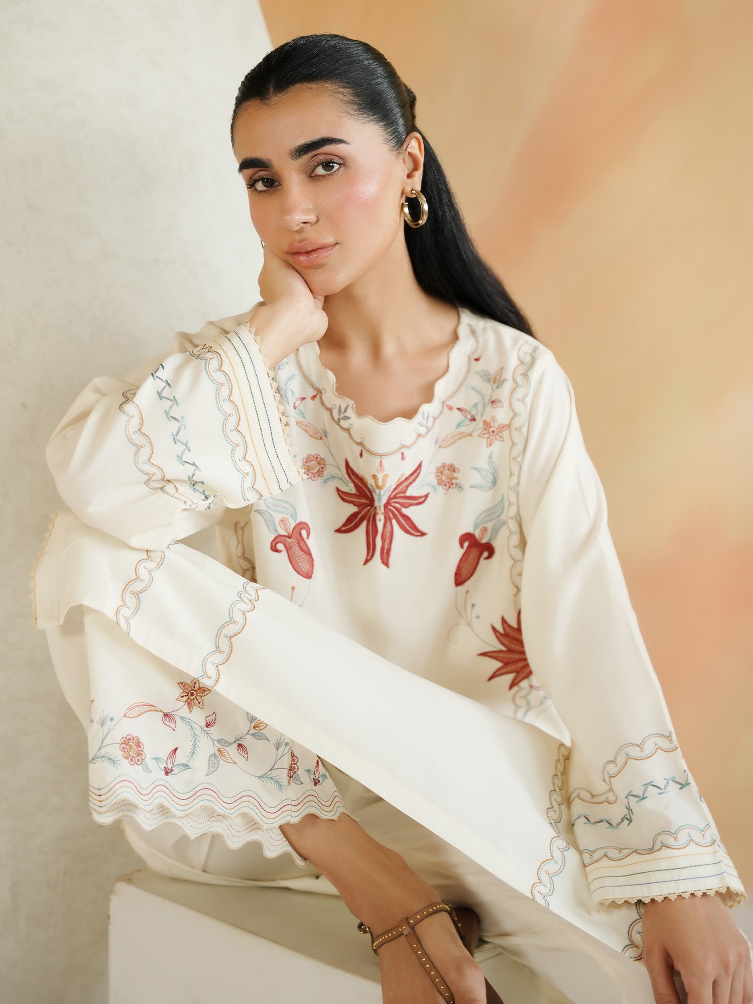 2-Piece Embroidered Set