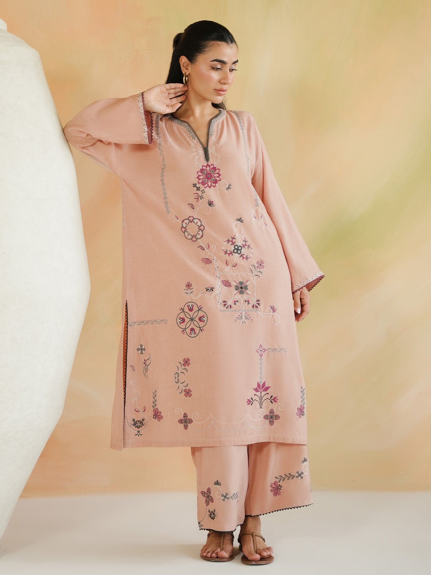 2-Piece Embroidered Set