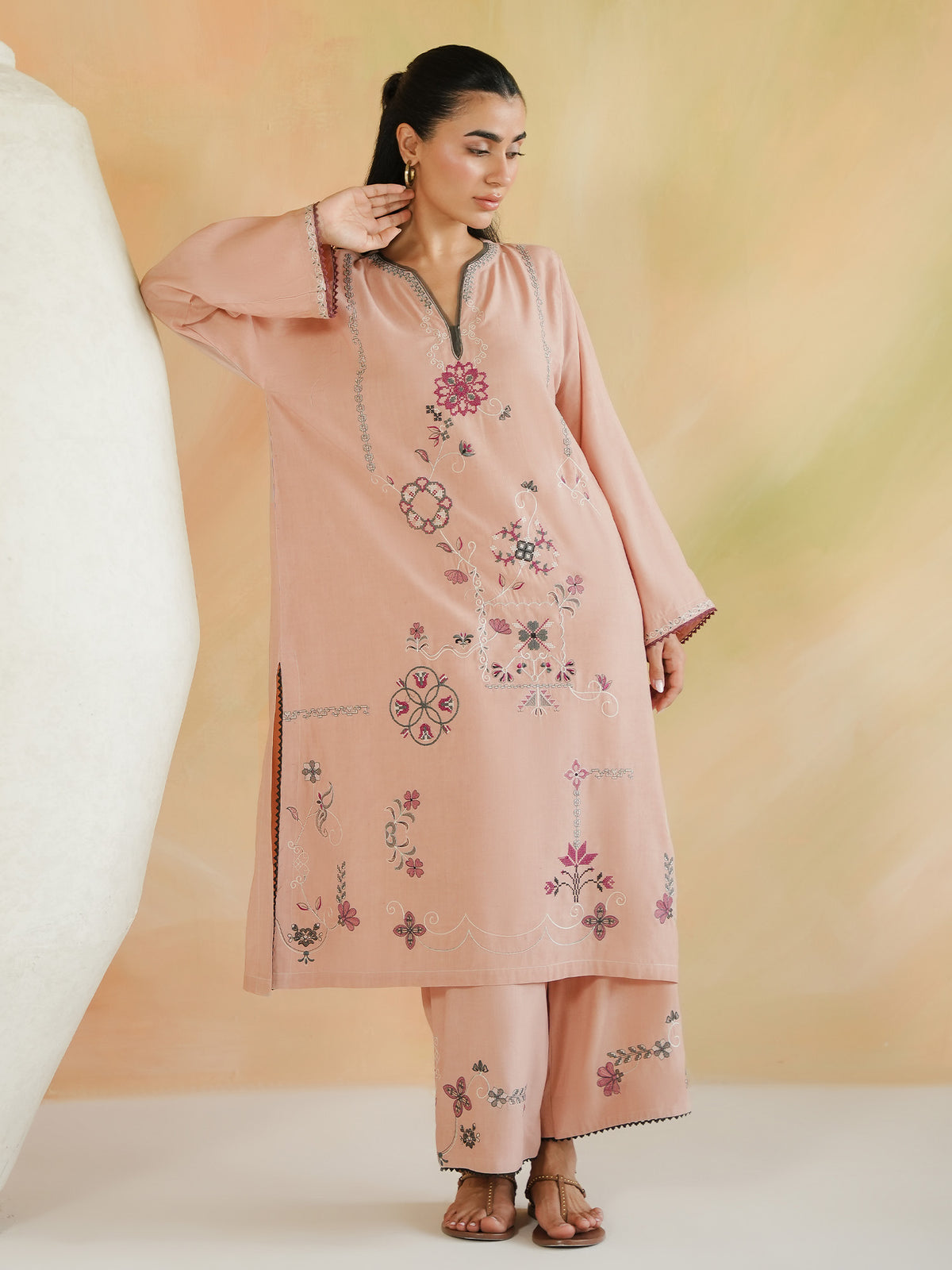 2-Piece Embroidered Set