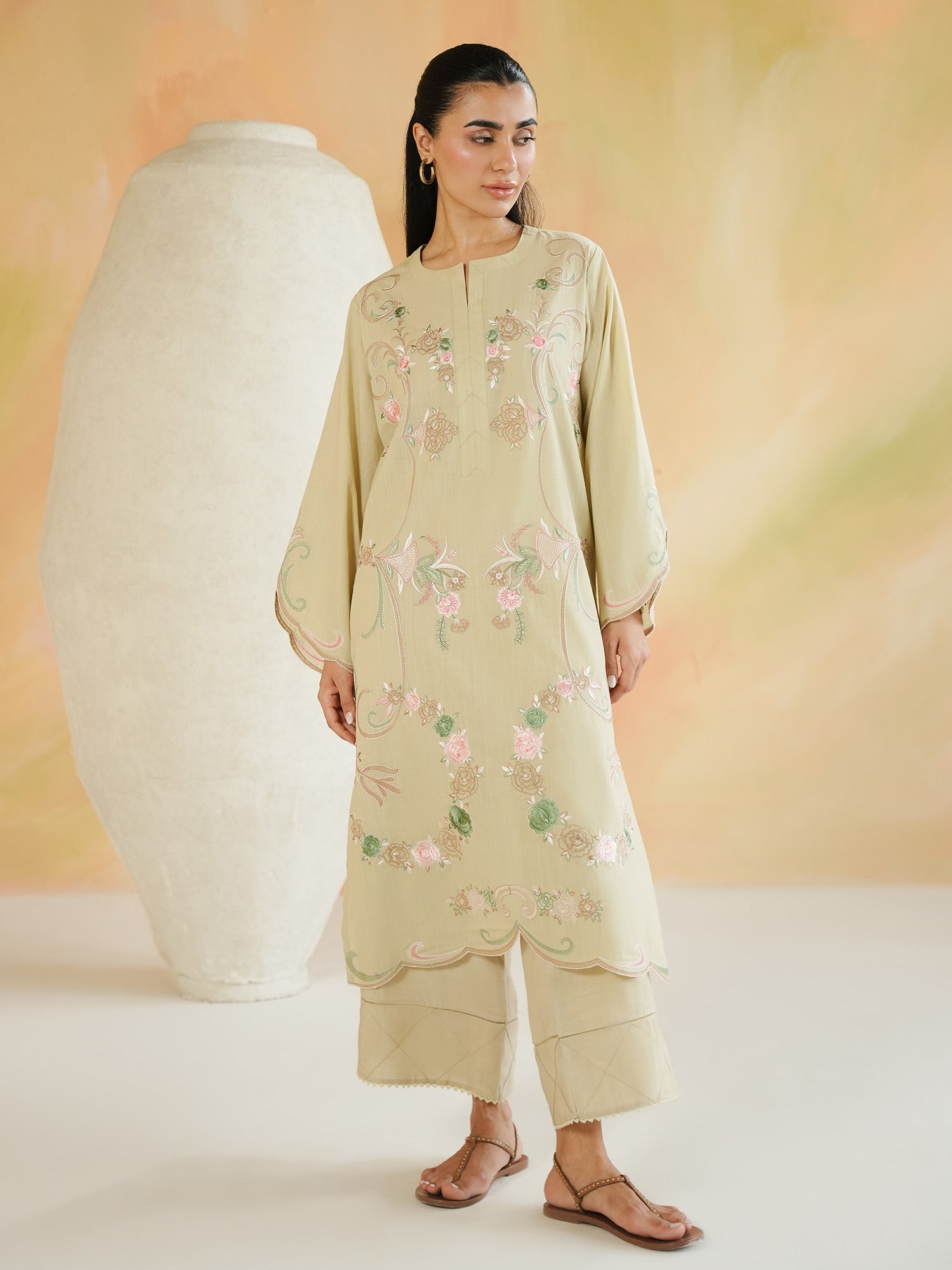 2-Piece Embroidered Set